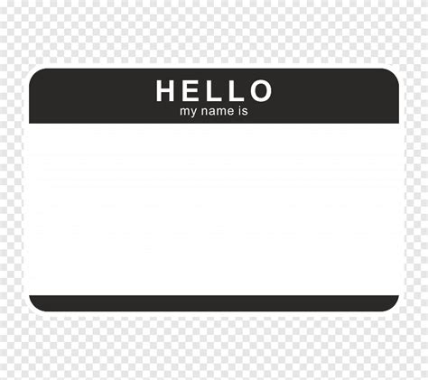 Name Tag Template For Kids Black And White