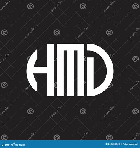 Hmd Letter Logo Design On Black Background Hmd Creative Initials