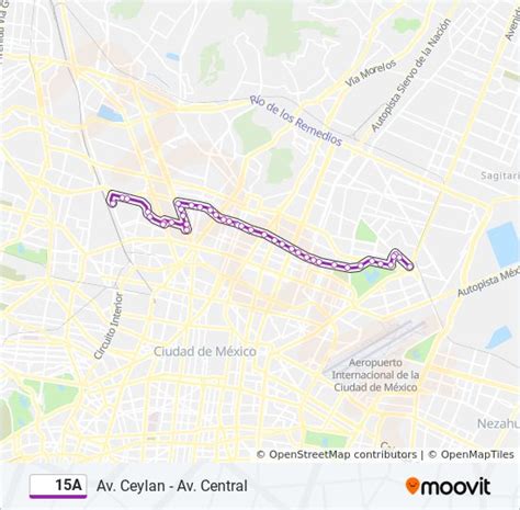 Ruta A Horarios Paradas Y Mapas Av Ceylan Av Central