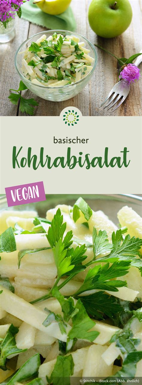 Kohlrabi Salat Basisch Rezept Kohlrabisalat Kohlrabi Rezepte