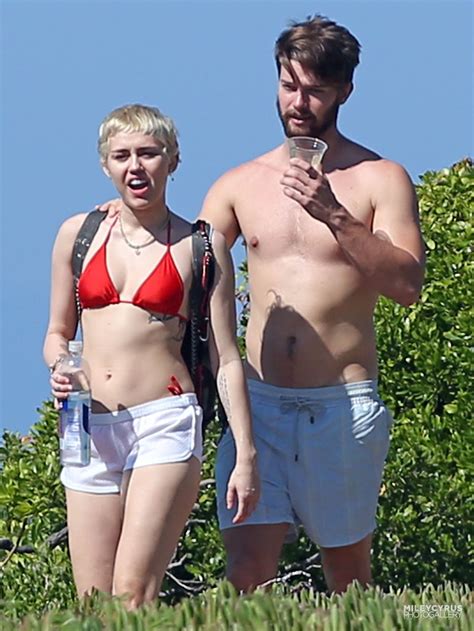 Miley Cyrus In Bikini Top In Hawaii January CelebMafia