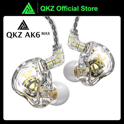 【removable Cable】qkz Ak6 Max In Ear Earphone Dynamic Drivers Monitors