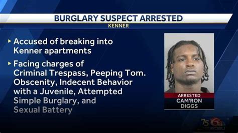 New Orleans Man Arrested For Multiple Burglaries And Sex Crimes In Kenner