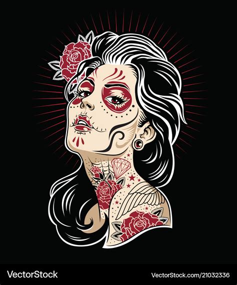 Day Of The Dead Girl Royalty Free Vector Image