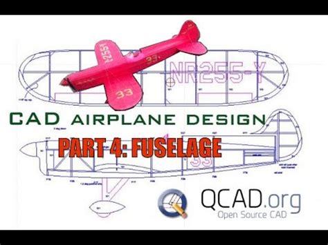 2D CAD Tutorial For Model Airplanes Part 4 Fuselage Top View YouTube