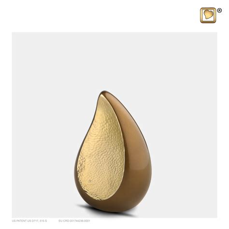 Mini Teardrop Urn Traan Bruin Uitvaartwinkel Infinity