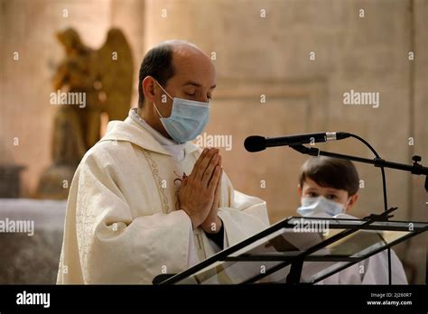 Sunday Mass In Saint Nicolas S Church Beaumont Le Roger Eure France