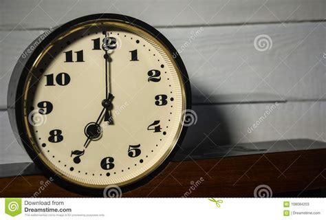 Watch, Vintage Retro, Seven O`clock in the Morning and Evening Stock Image - Image of hand ...