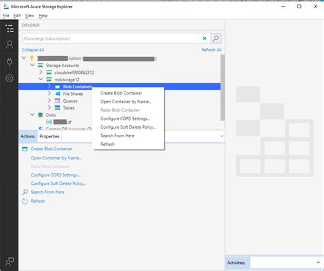 Manage Azure Blob Storage Using Azure Storage Explorer