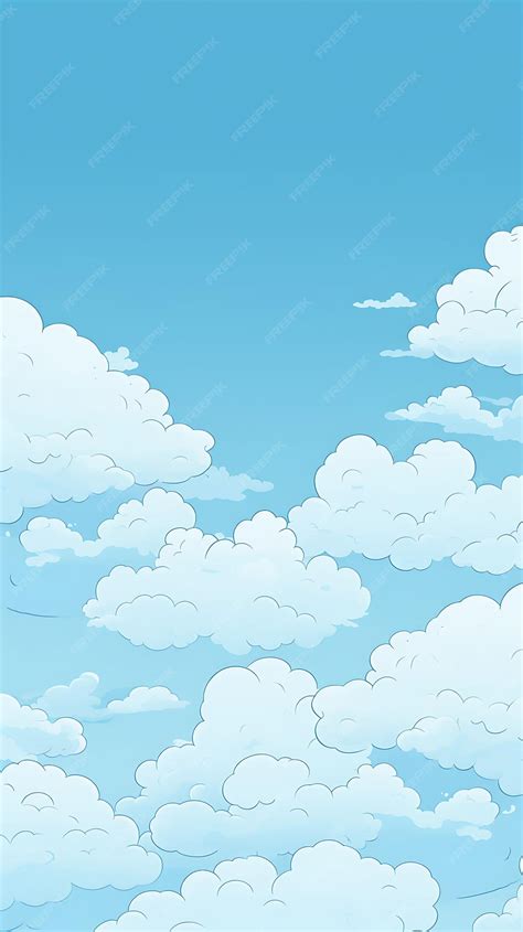 Premium Photo | Cute cartoon cloud mobile wallpaper