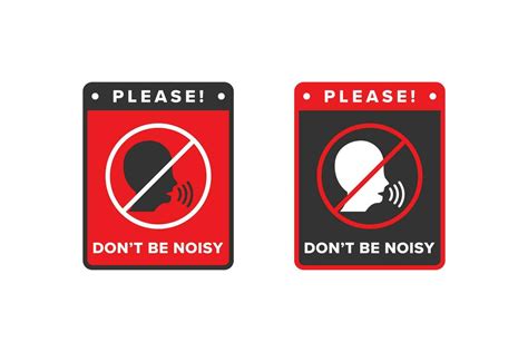 No Noise Icon Sign Vector Design Icon Boards Are Prohibited From Noisy