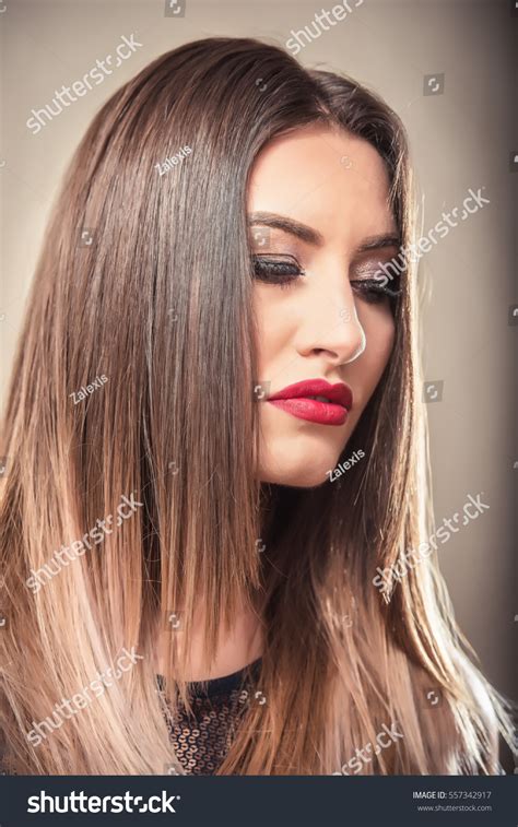 Sexy Woman Blonde Ombre Hair Closeup Stock Photo Edit Now