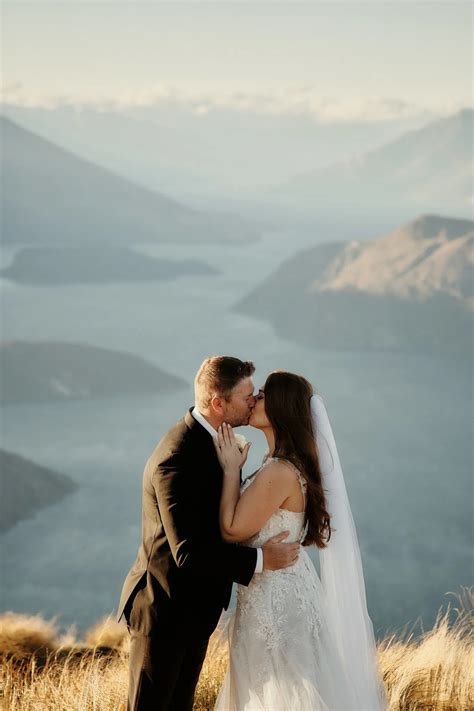 Ashleigh And Anthony Roys Peak Heli Elopement Wedding Elopement