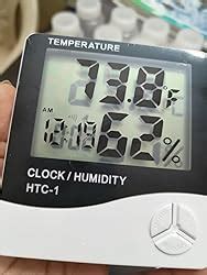 Htc Instrument Cth Digital Indoor Hygrometer Thermometer With Clock