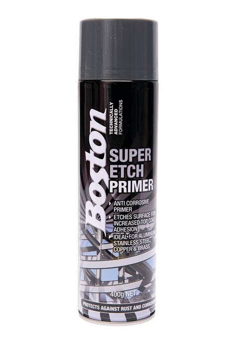 Boston Spray Paint Super Etch Primer Aerosol Grey 400g