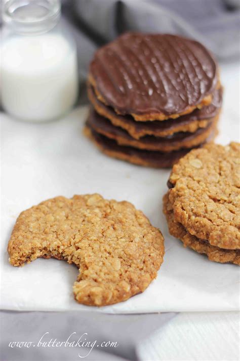 Chocolate Coated Hobnobs Oat Cookies Butter Baking