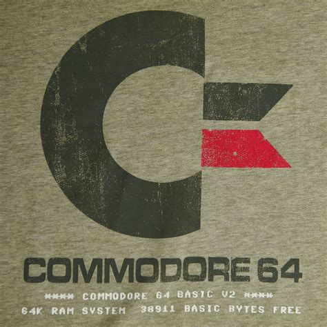 Commodore 64 - Vintage Logo T-Shirt Olive | Elbenwald