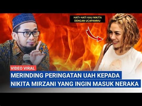 Merinding Peringatan Uah Kepada Nikita Mirzani Youtube