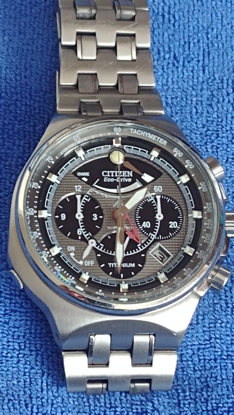 Fs Used Citizen Calibre 2100 Titanium Eco Drive Chronograph Av003159a