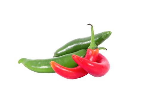 Hot Peppers On White Background White Background Vegetable Pepper