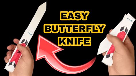 How To Make Paper Butterfly Knife Tutorial Easy Knife Weapon पेपर नाइफ ट्यूटोरियल कैसे बनाएं