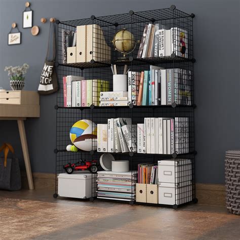 Langria 12 Cube Diy Wire Grid Bookcase Best Organising Products Under