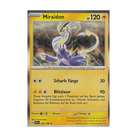 Miraidon 080 198 Holo Karmesin Und Purpur Pokemon Karte Kaufen