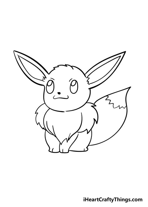 Eevee Drawing How To Draw Eevee Step By Step