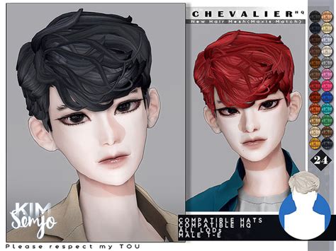 The Sims Resource Ts4 Male Hairstylechevaliermaxis Match