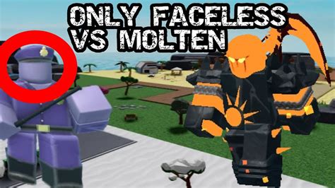 Faceless Towers Vs Molten Mode Tds Roblox Youtube