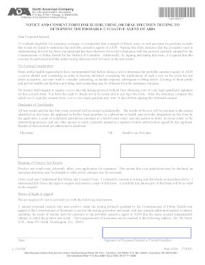 Fillable Online Notice And Consent Form For Blood Urine Or Oral