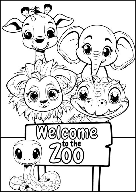 Free Printable Zoo Coloring Pages for Kids - Aunty Michelle's