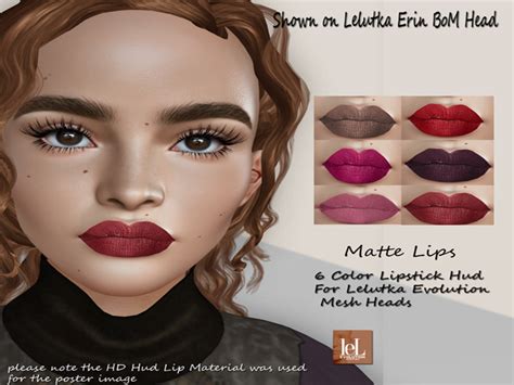 Second Life Marketplace Whymsical Marketplace Hd Matte Lips Lelutka