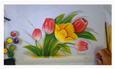 Aprenda A Pintar Tulipas Pintura Em Tecido Cantinho Criativo E Dicas