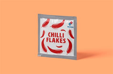 Dominos Chilli Flakes And Oregano Packaging On Behance