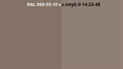 Ral 060 50 10 Vs Cmyk 0 14 23 48 Ral Colour Chart Uk