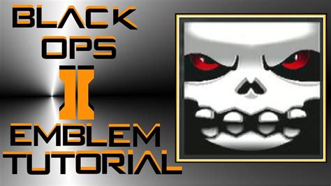 Call Of Duty Black Ops 2 Cool Skull Emblem Tutorial Youtube