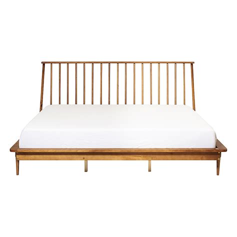 Best Buy Walker Edison King Mid Century Modern Solid Wood Spindle Bed