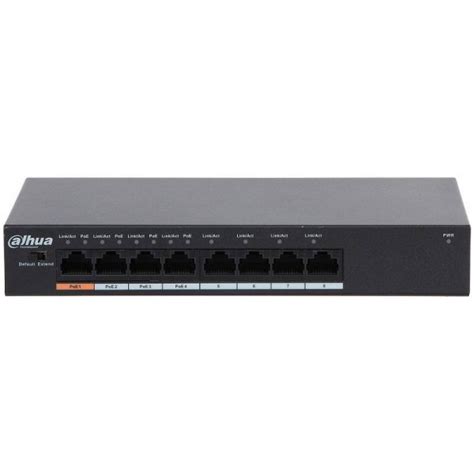 Switch Poe Dahua Pfs3008 8et 60 8port 4port Poe 4nopoex 10 100m 1ports60w Hi Poe 60w