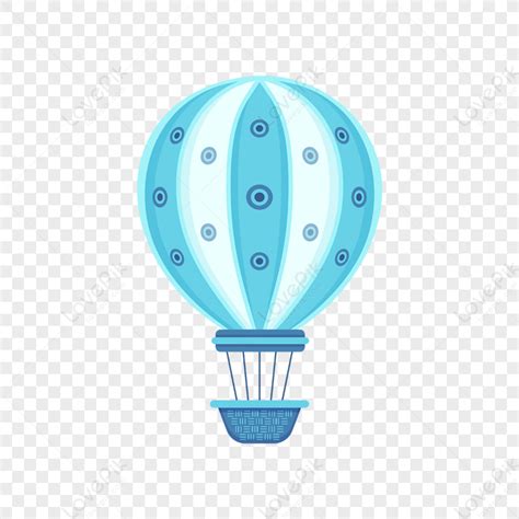 Blue Cute Hot Air Balloon 클립 아트 푸른 cute PNG 일러스트 무료 다운로드 Lovepik