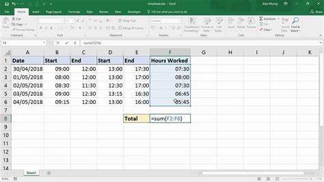 Sum The Hours Over 24 Hours Excel Trick Youtube