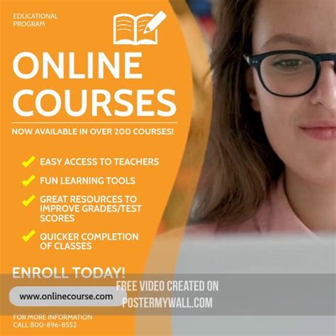 Online Course Ads Education Educational Videos Education Poster