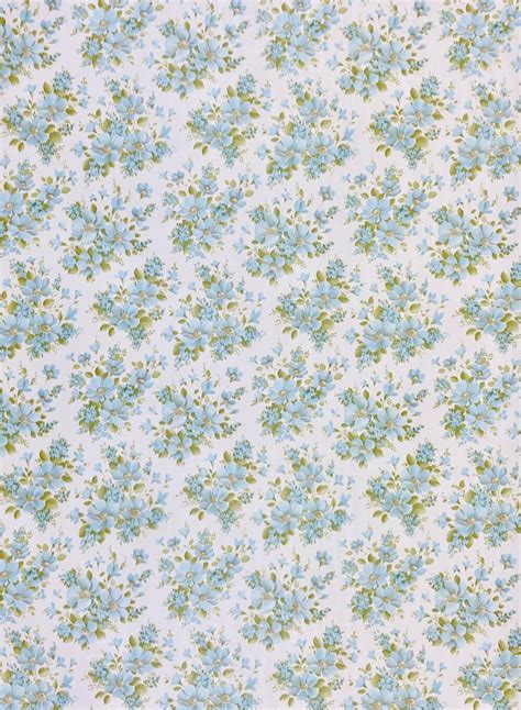 Vintage Blue Flower Wallpaper