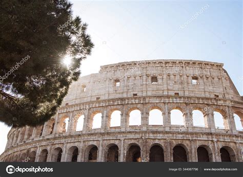 Ancient Beautiful Colosseum Ruins Rome Italy — Stock Photo ...