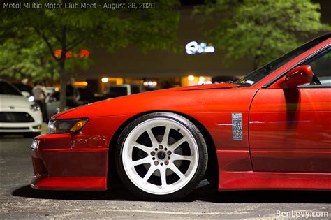 Red Nissan 240sx With Silvia Front