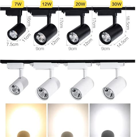 COB 7W 12W 20W 30W Led Track Light Aluminum Ceiling Rail Track Lighting