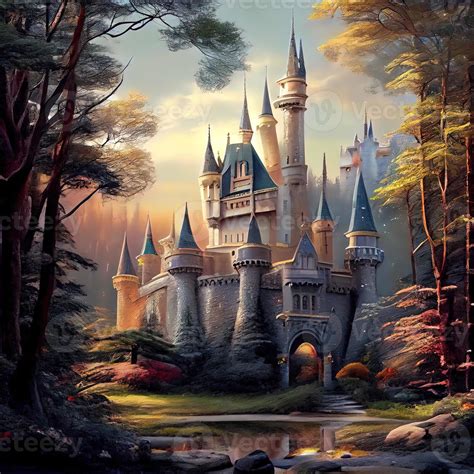 Fairy Tale Magical Castle Ai Generated 22419027 Stock Photo At Vecteezy