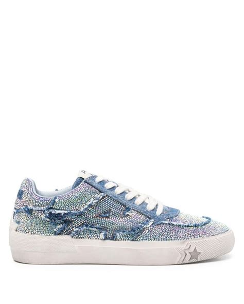 Ash Malibu Strass Crystal Embellished Sneakers In Blue Lyst