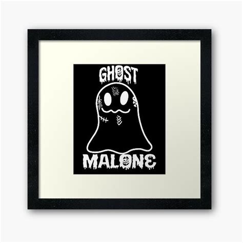 Lámina enmarcada Ghost Malone PNG SVG Descarga instantánea de