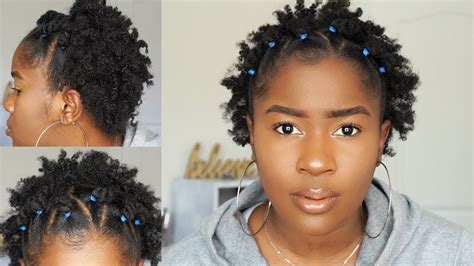 Easy Rubber Band Bantu Knot Out Style On Short C Natural Hair Mona